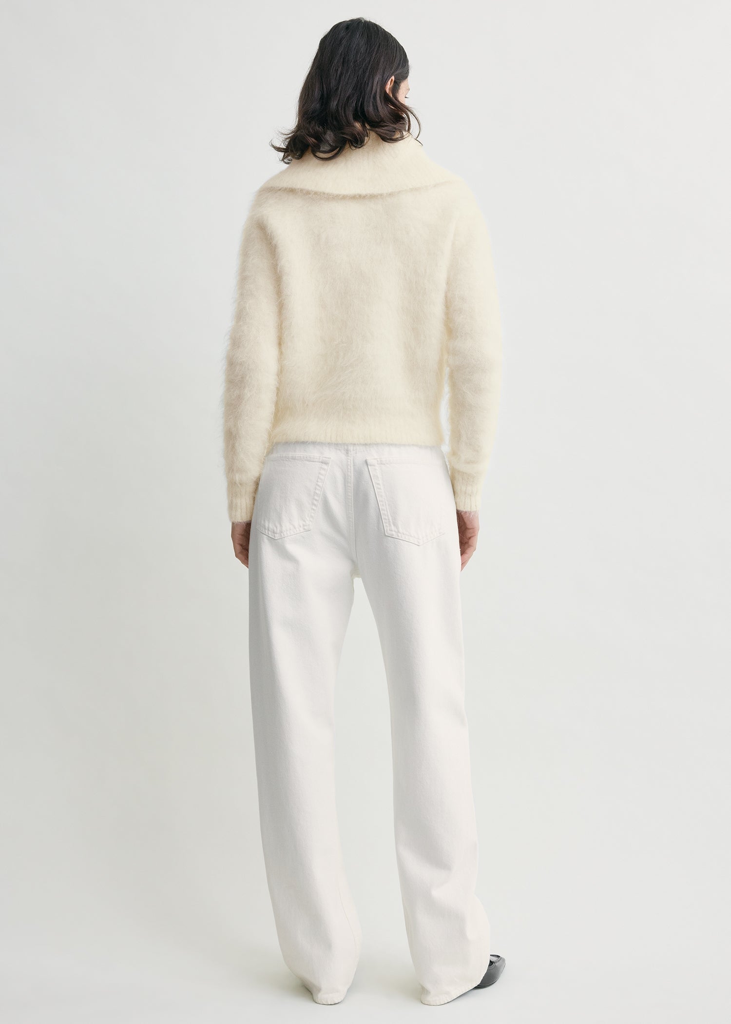 FUNNEL ALPACA-BLEND KNIT