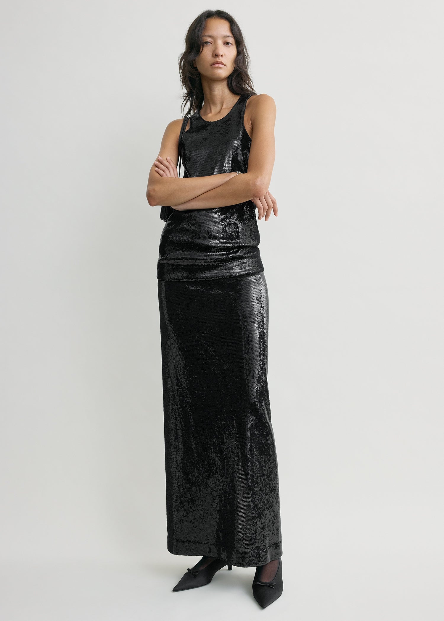 CURVED SEQUIN TANK