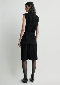 BELTED SUEDE TOP
