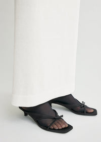 BOW SATIN SANDALS