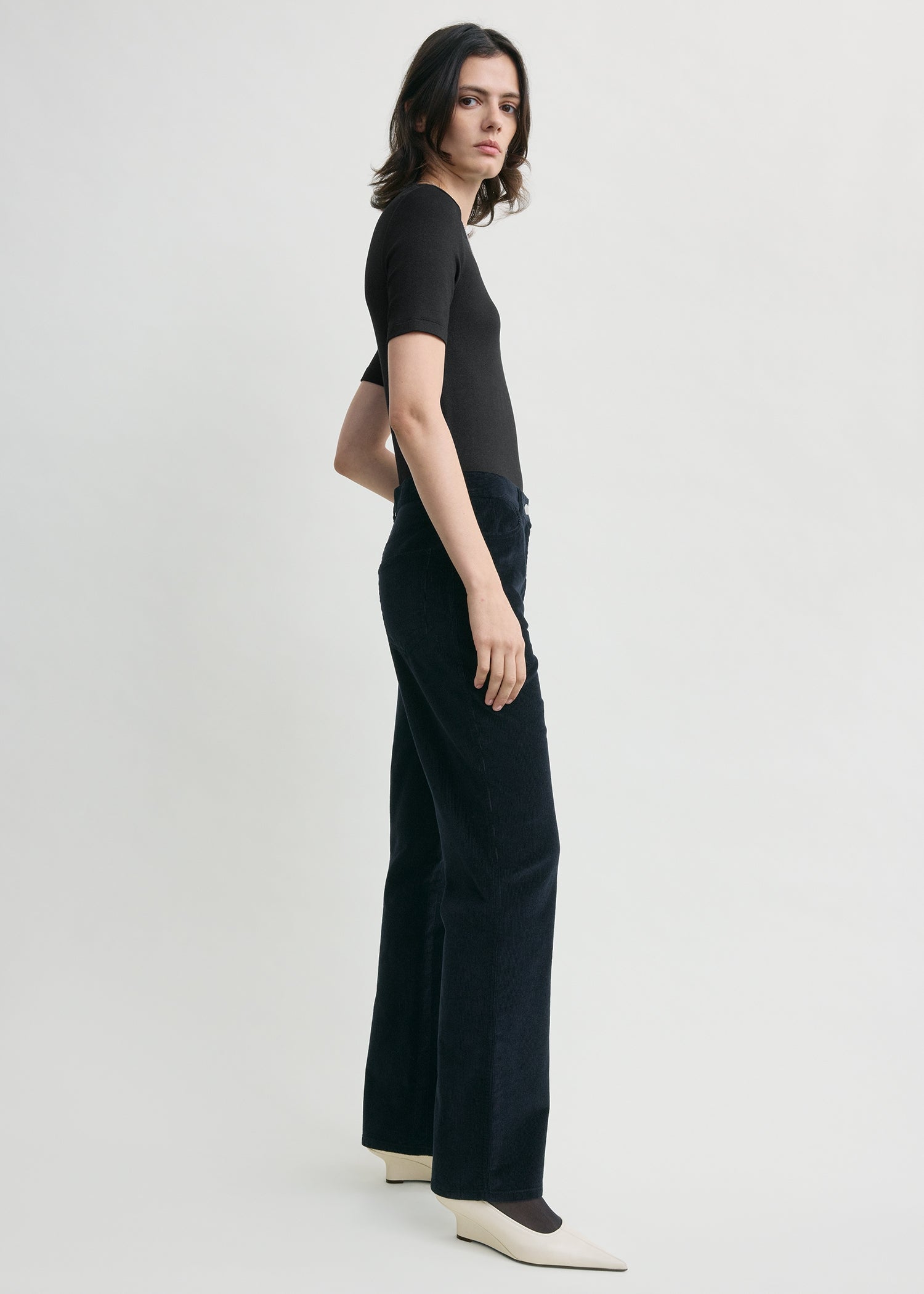 STRAIGHT CORD TROUSERS