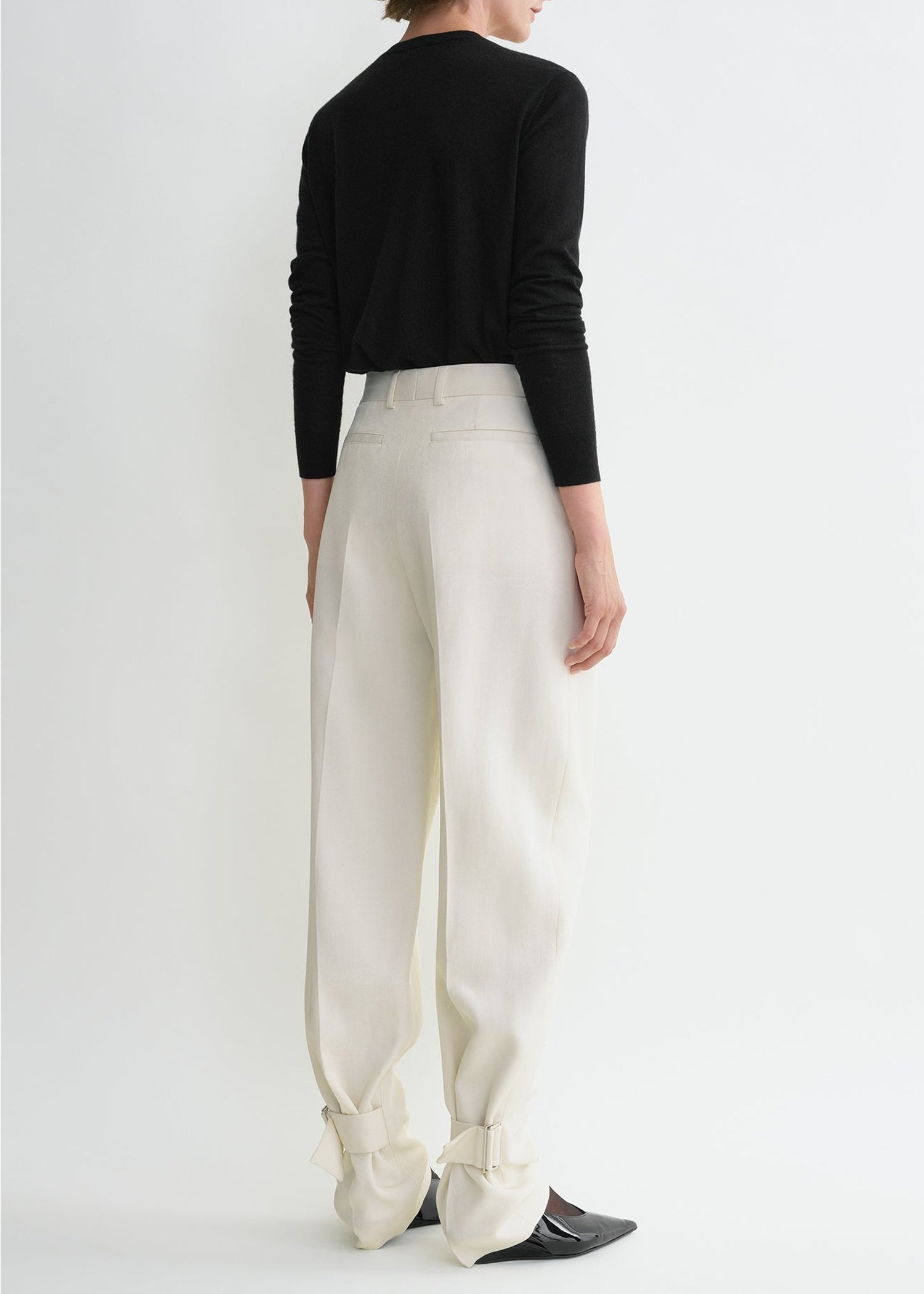 BUCKLED SLOUCH TROUSERS