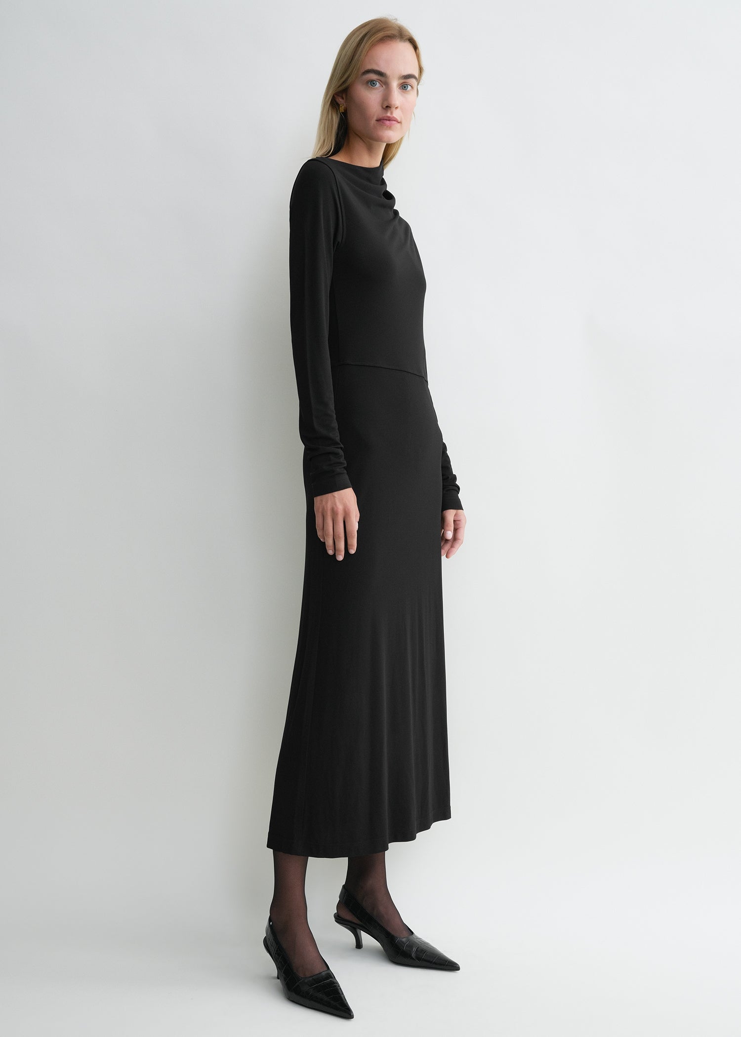 DRAPED JERSEY DRESS