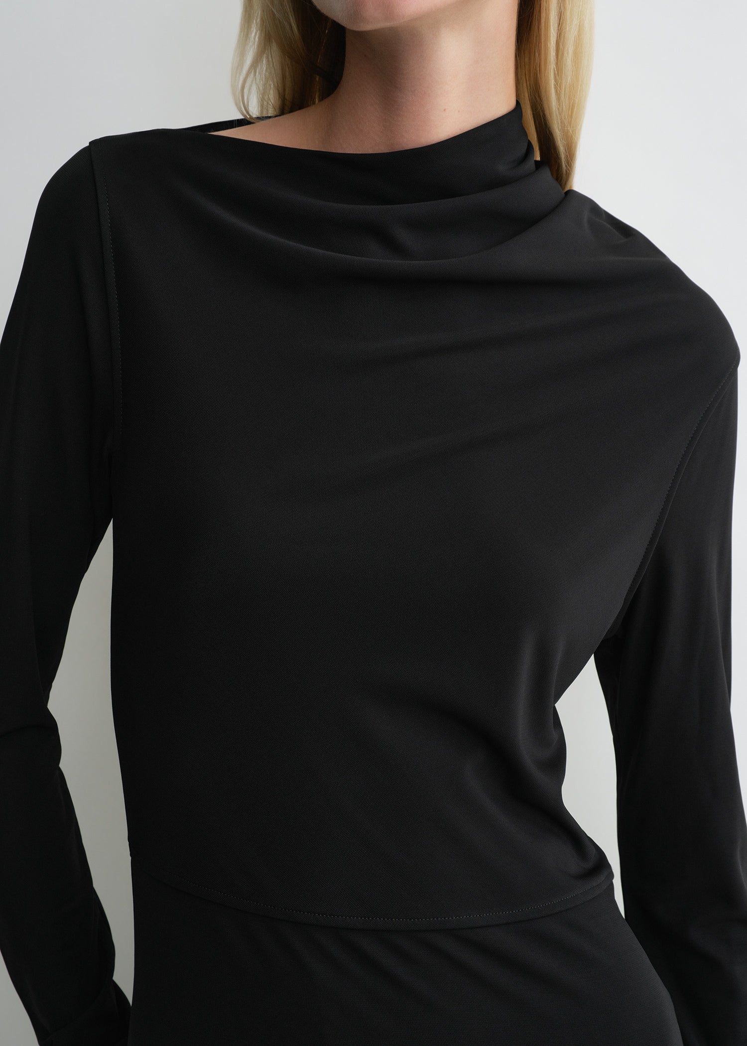DRAPED JERSEY DRESS