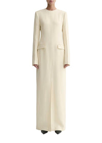 Long dress with pockets in a wool blend - Butter