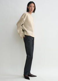 EMBROIDERED WOOL CASHMERE KNIT