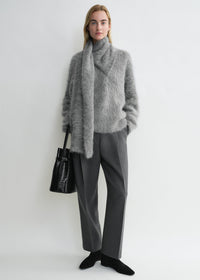 DRAPED-SCARF KNIT