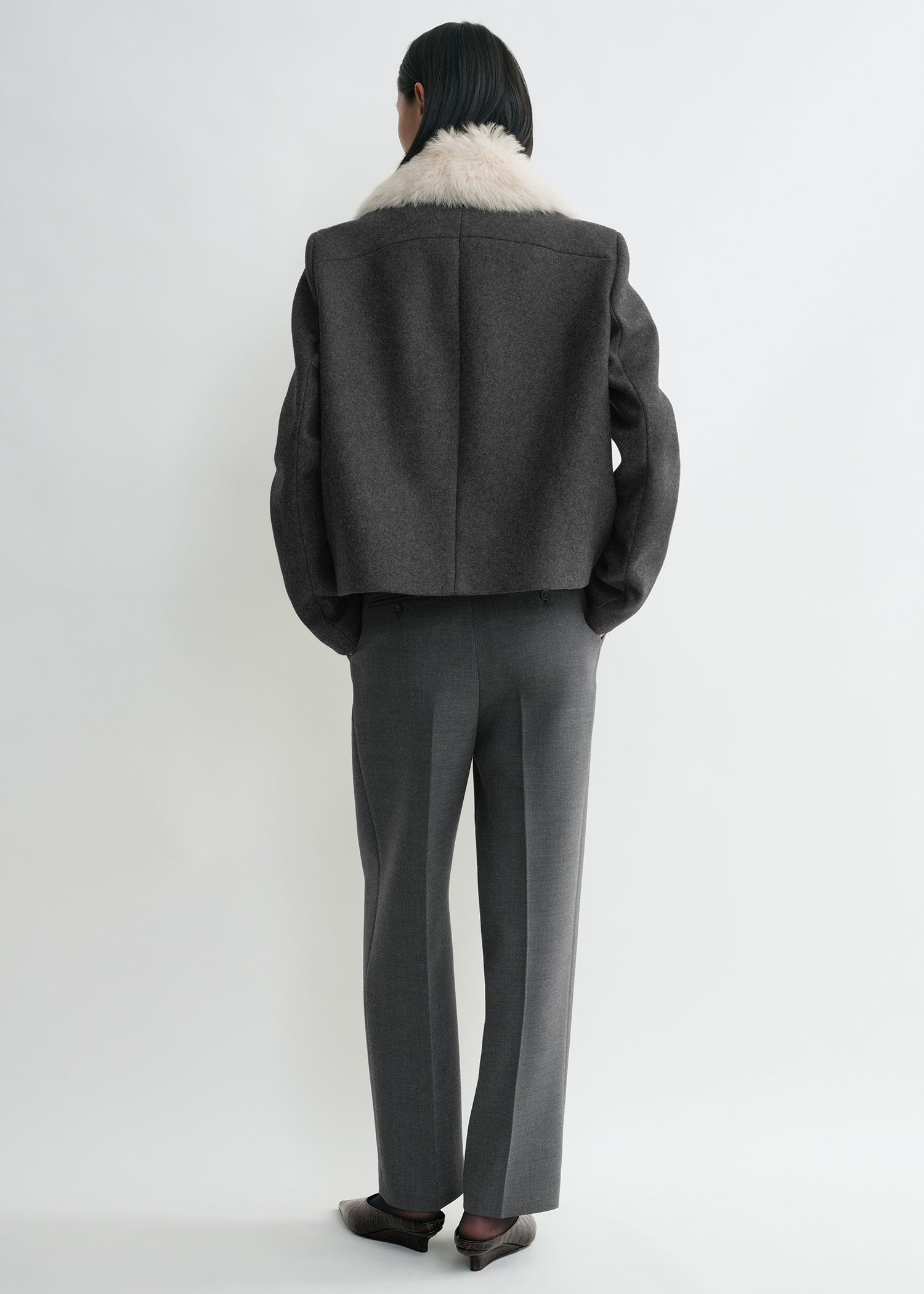 SHEARLING COLLAR JACKET