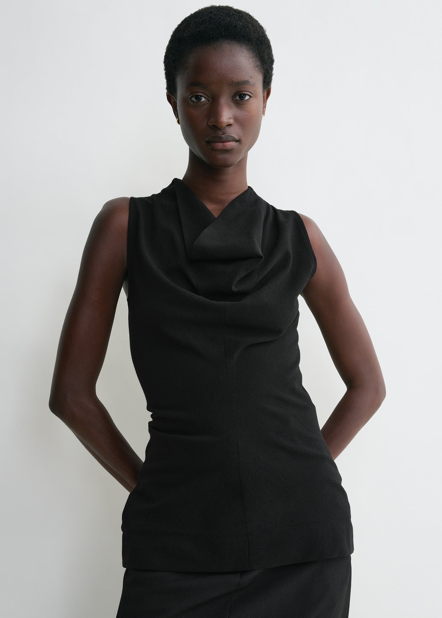 COWL-NECK TOP