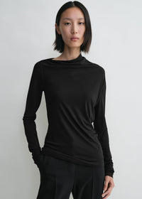 DRAPED JERSEY TOP