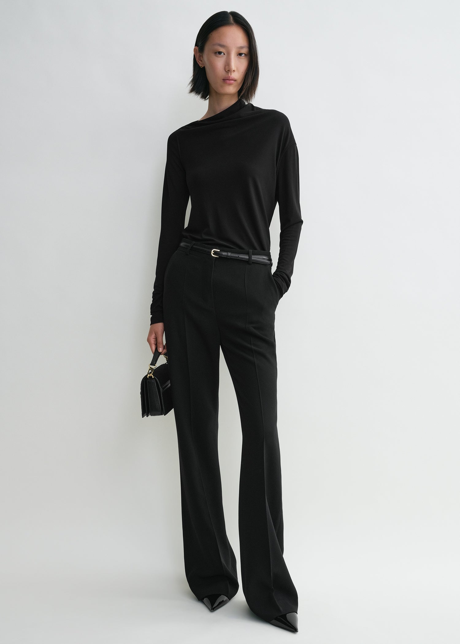 DRAPED JERSEY TOP