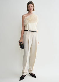 SHEARLING APPLIQUÉ TOP