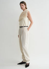 SHEARLING APPLIQUÉ TOP