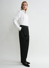 PLEATED STRAIGHT TROUSERS