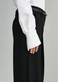 PLEATED STRAIGHT TROUSERS