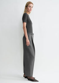 PLEATED STRAIGHT TROUSERS