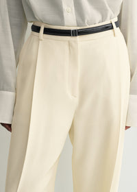 PLEATED STRAIGHT TROUSERS