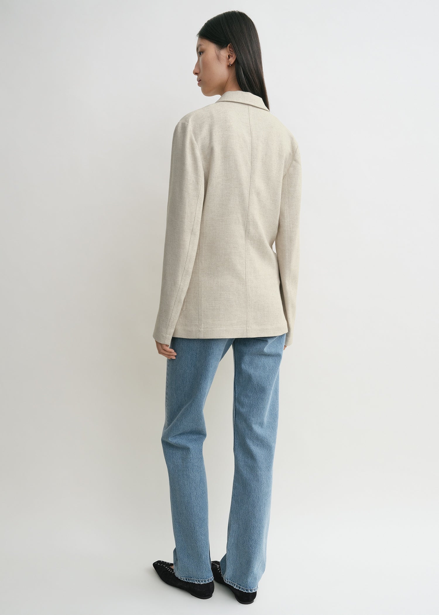 SLIM VISCOSE LINEN BLAZER