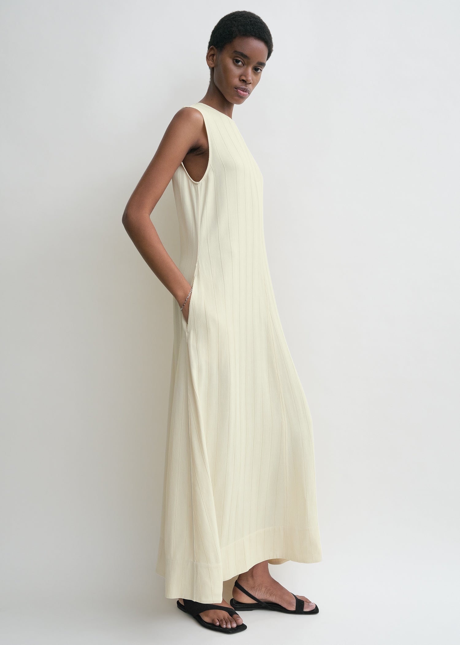 WOVEN STRIPE DRESS