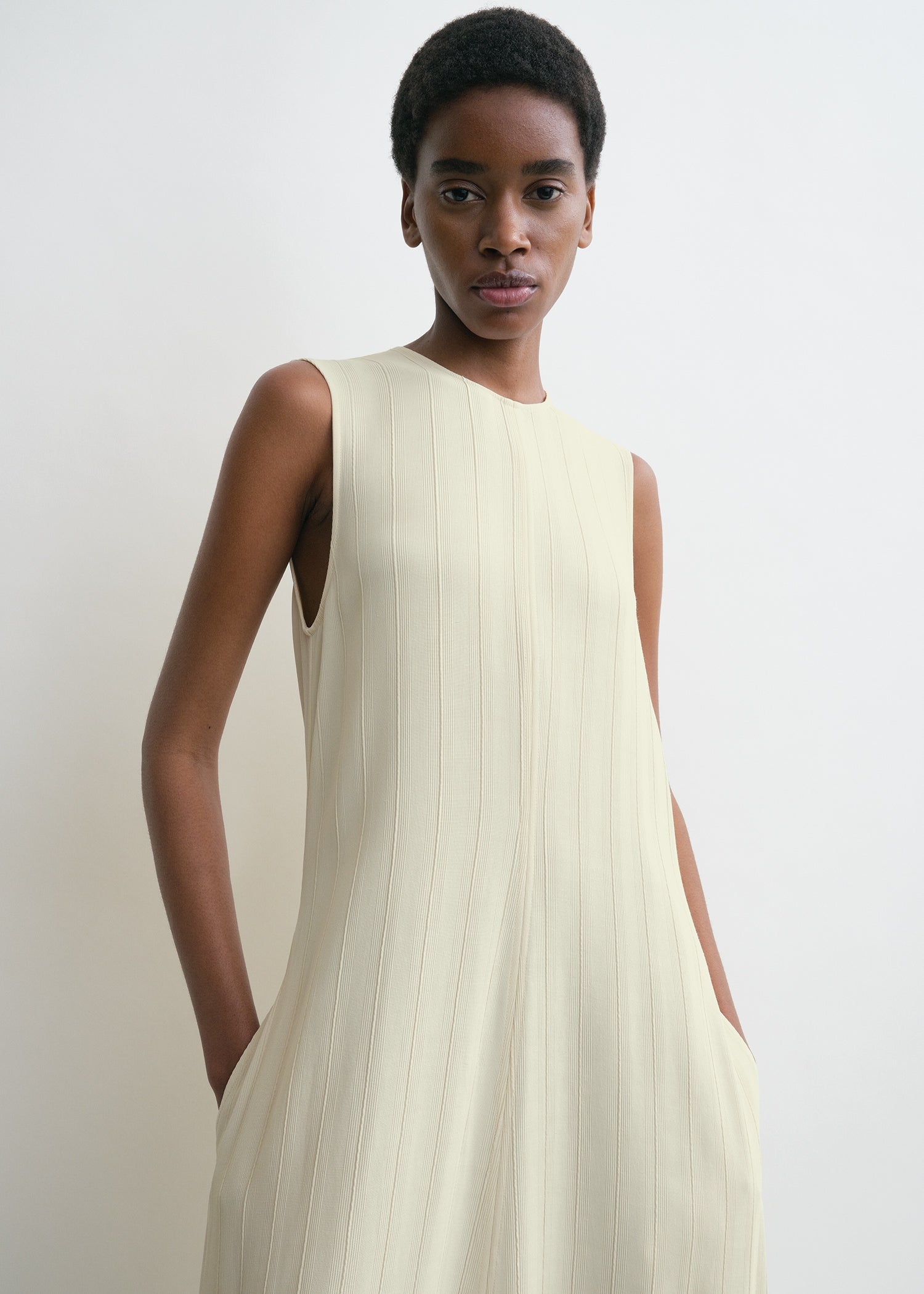 WOVEN STRIPE DRESS