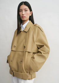 SHORT LEATHER TRENCH