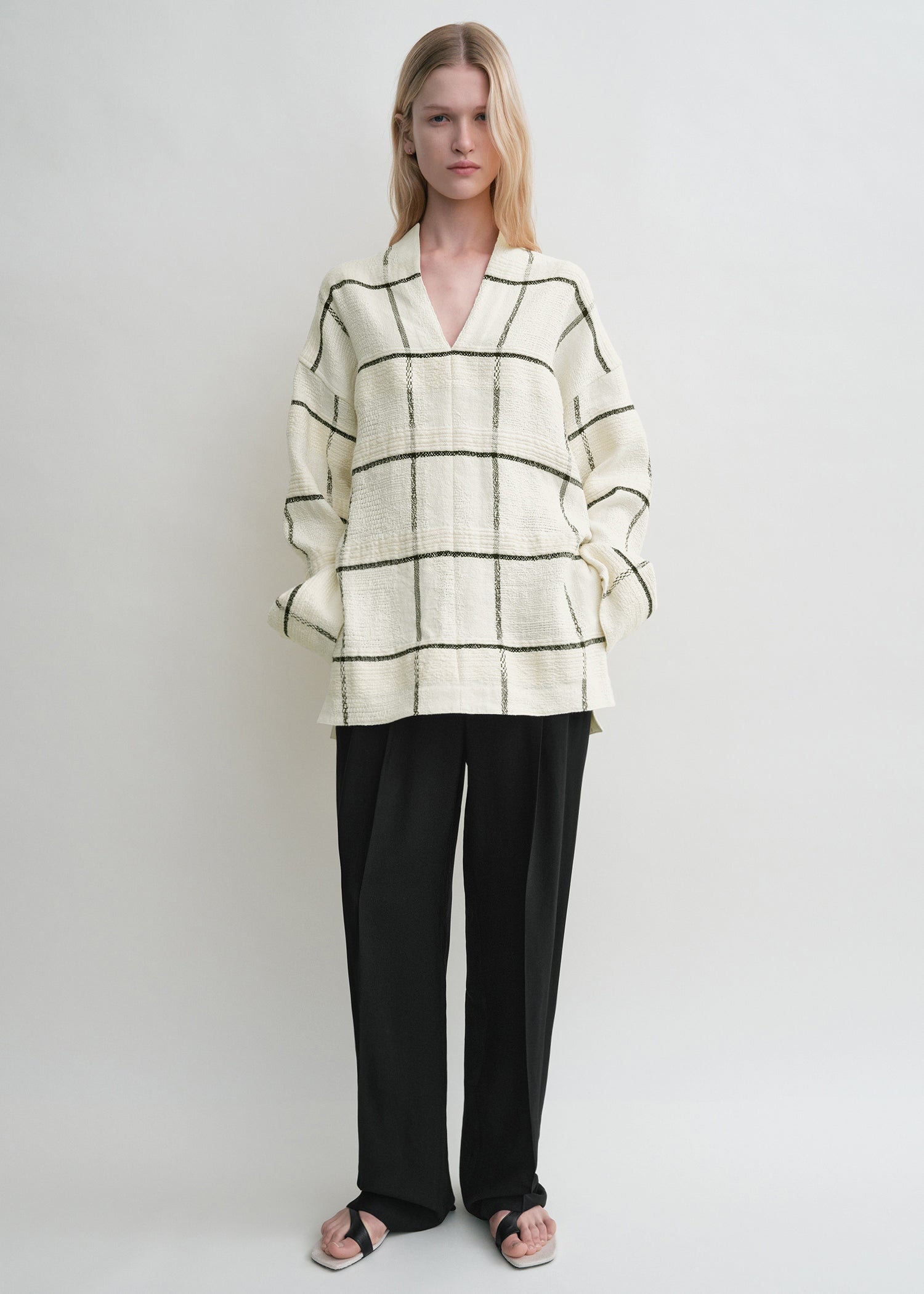 WINDOWPANE-CHECK TUNIC