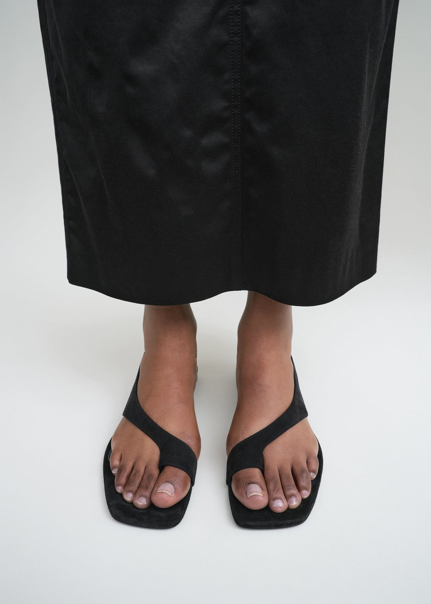 SUEDE THONG SANDALS