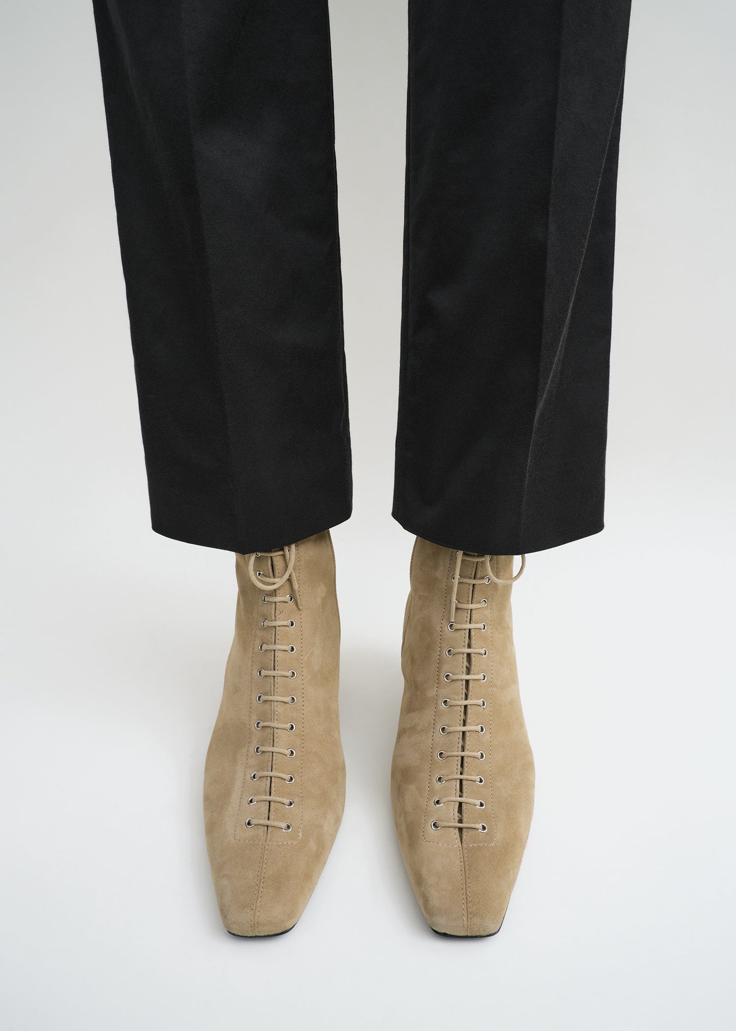 SUEDE LACE-UP BOOTS