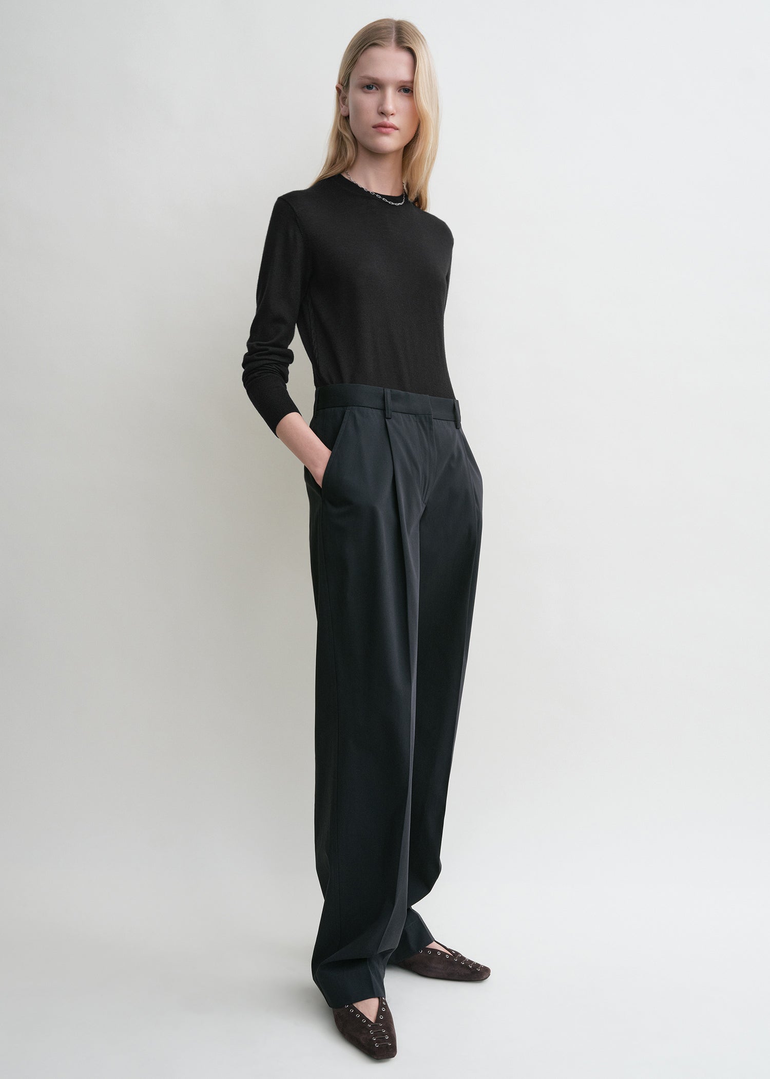 SLANTED POCKET TROUSERS