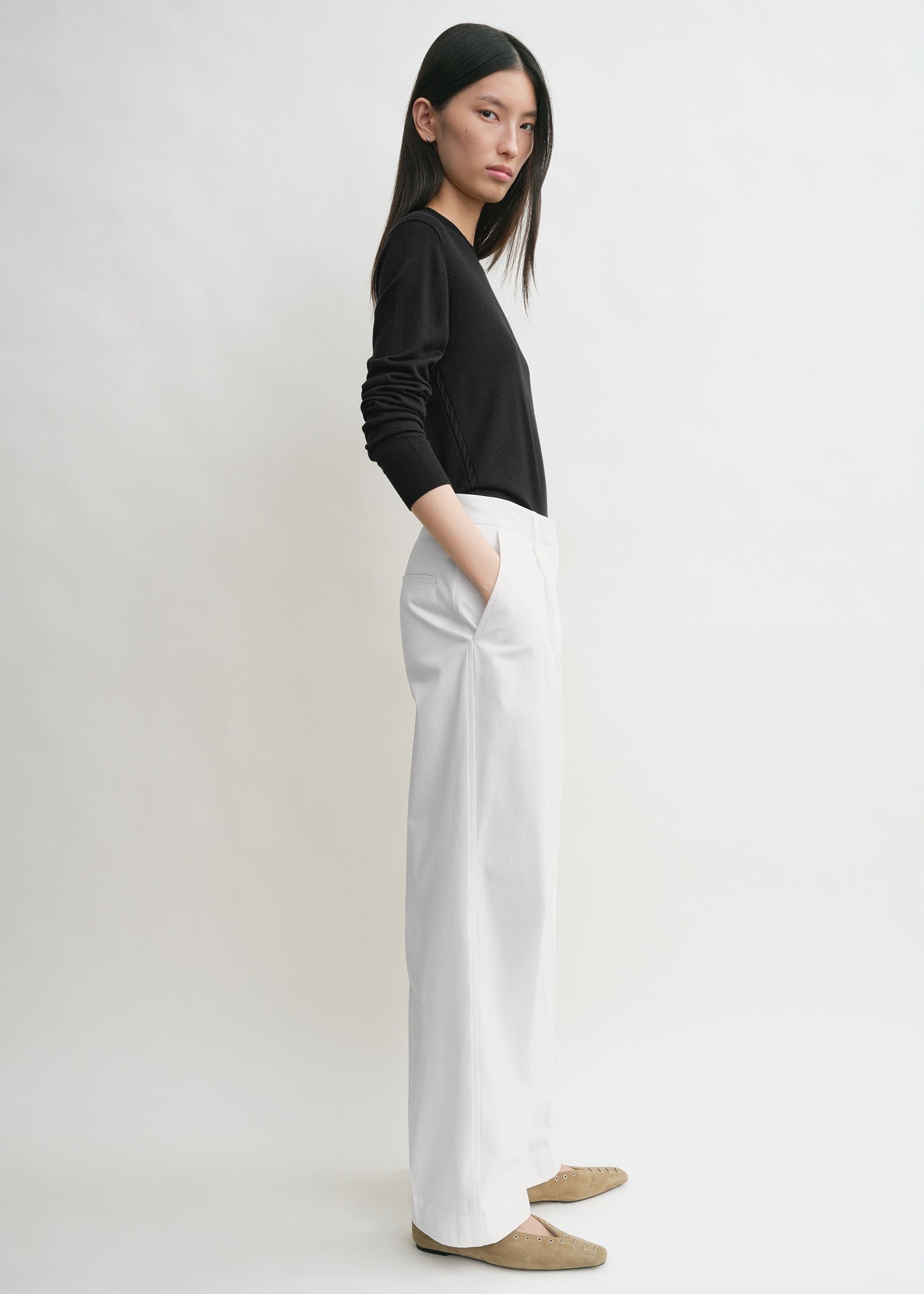 SLANTED POCKET TROUSERS