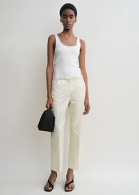 CROPPED STRAIGHT TROUSERS