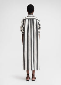 JACQUARD-STRIPED TUNIC DRESS
