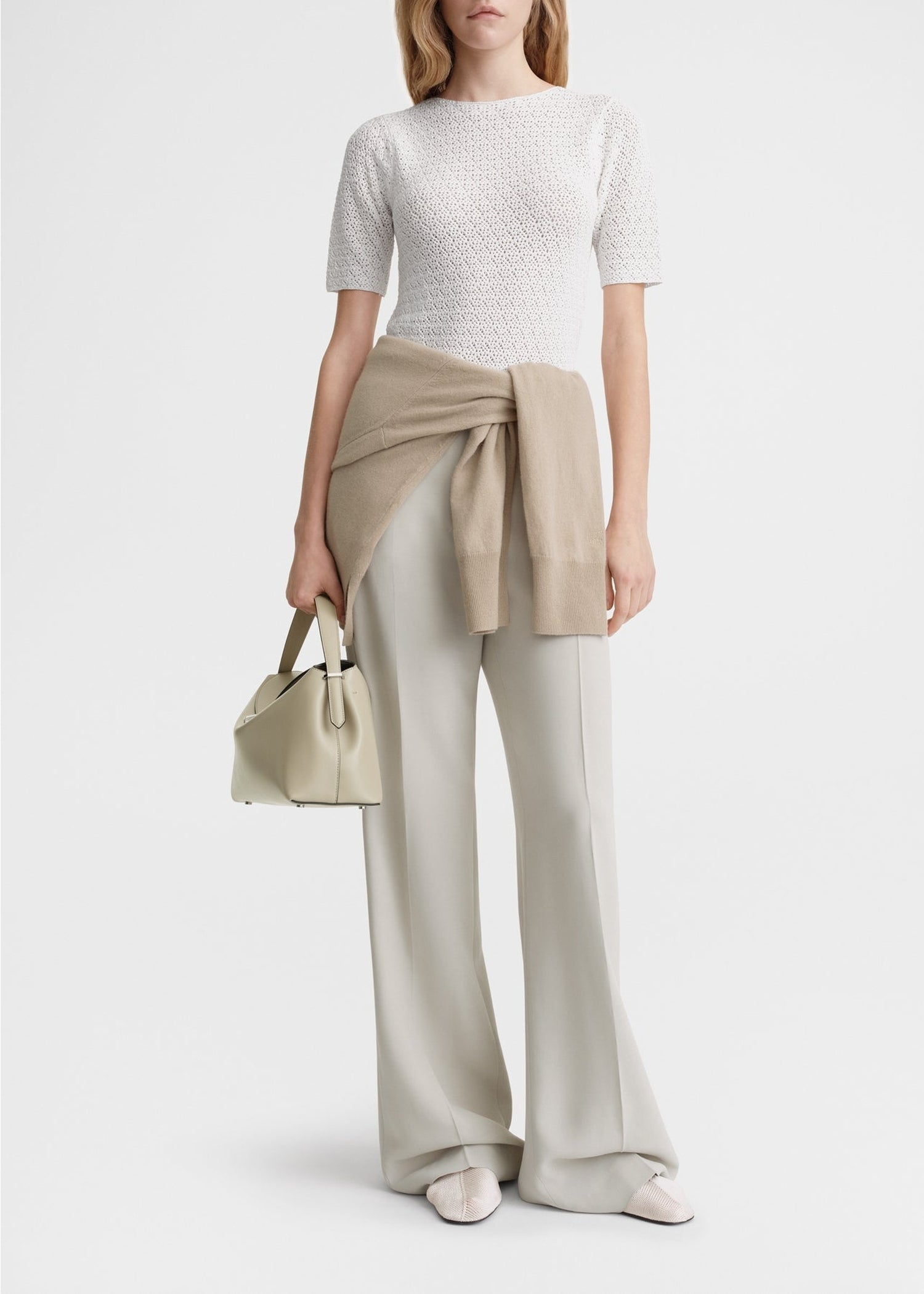 SHORT-SLEEVE CROCHET TOP