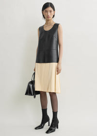 PLEATED WRAP SKIRT