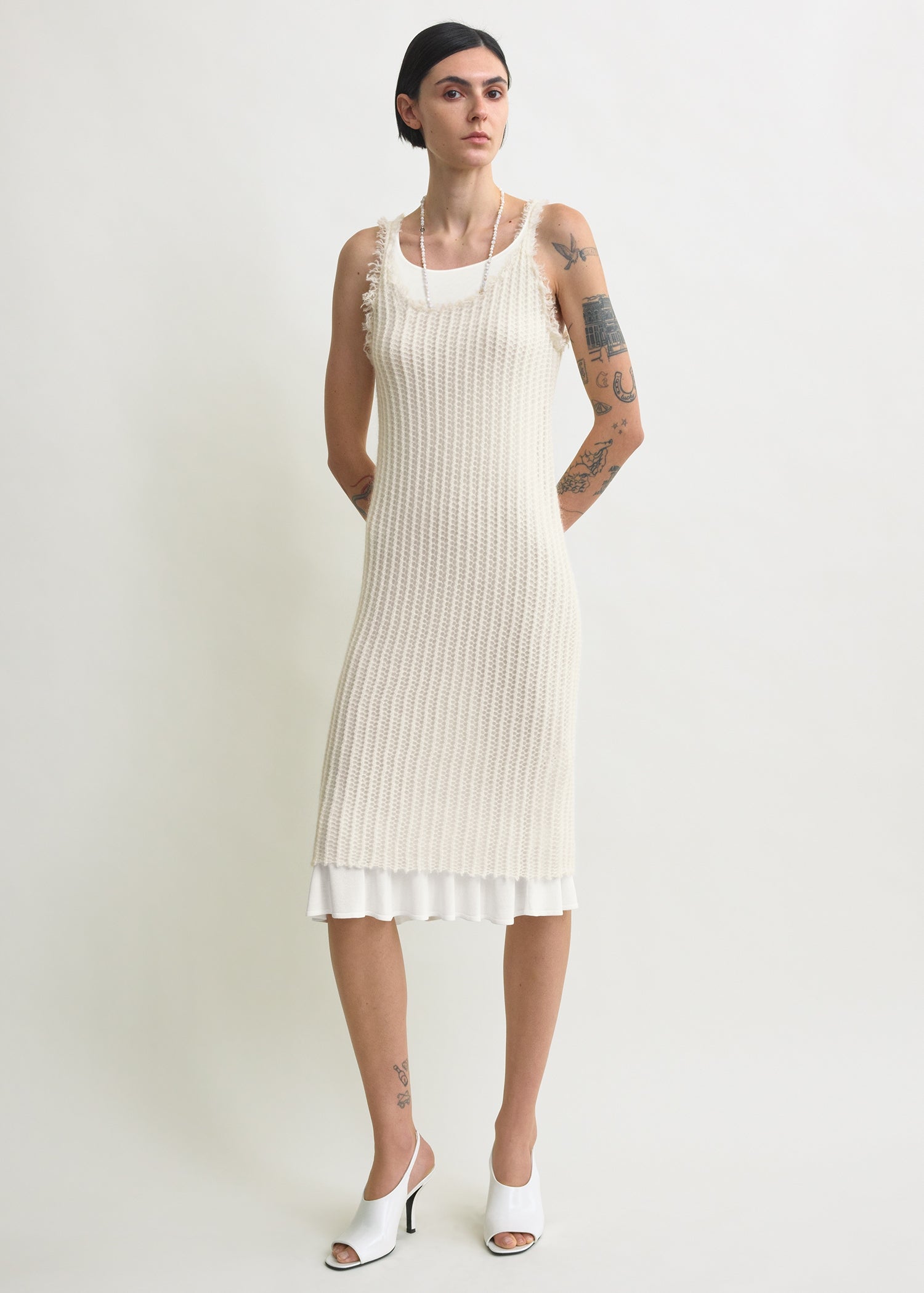 MOHAIR KNIT TANK DRESS
