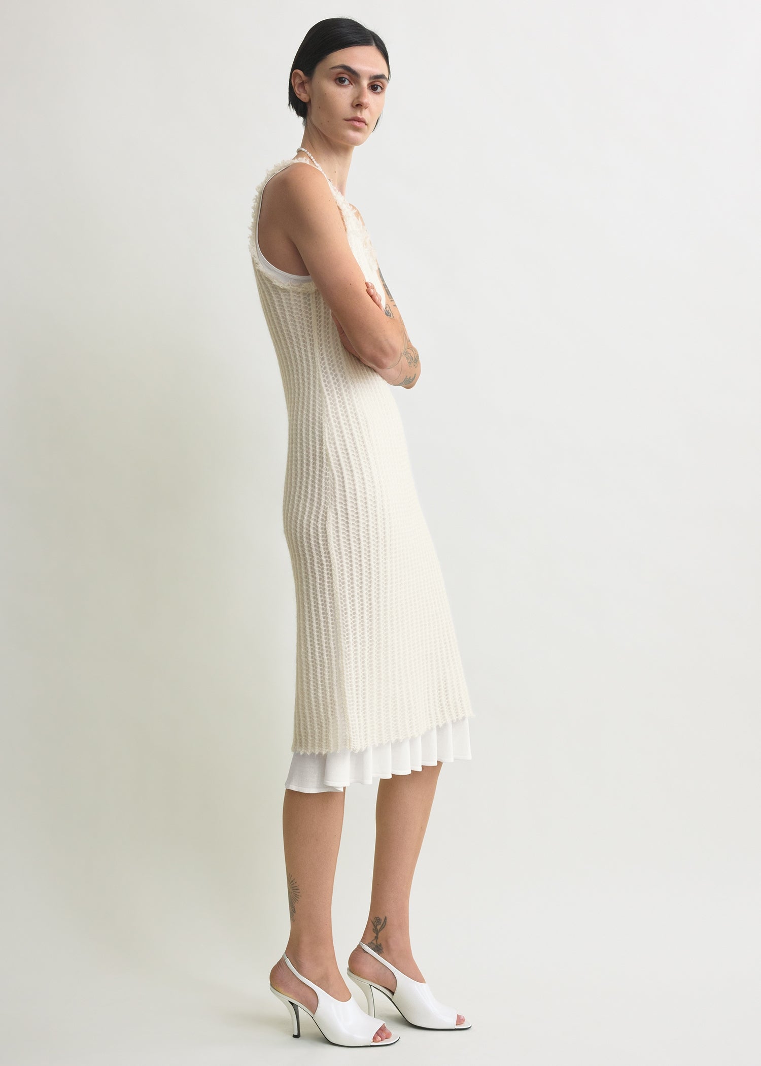 MOHAIR KNIT TANK DRESS