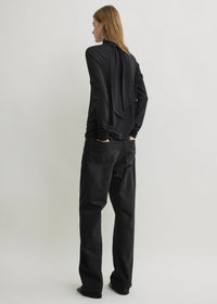 HIGH-NECK JERSEY TOP