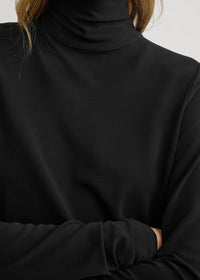 HIGH-NECK JERSEY TOP