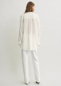 OVERLAPPING COLLAR BLOUSE