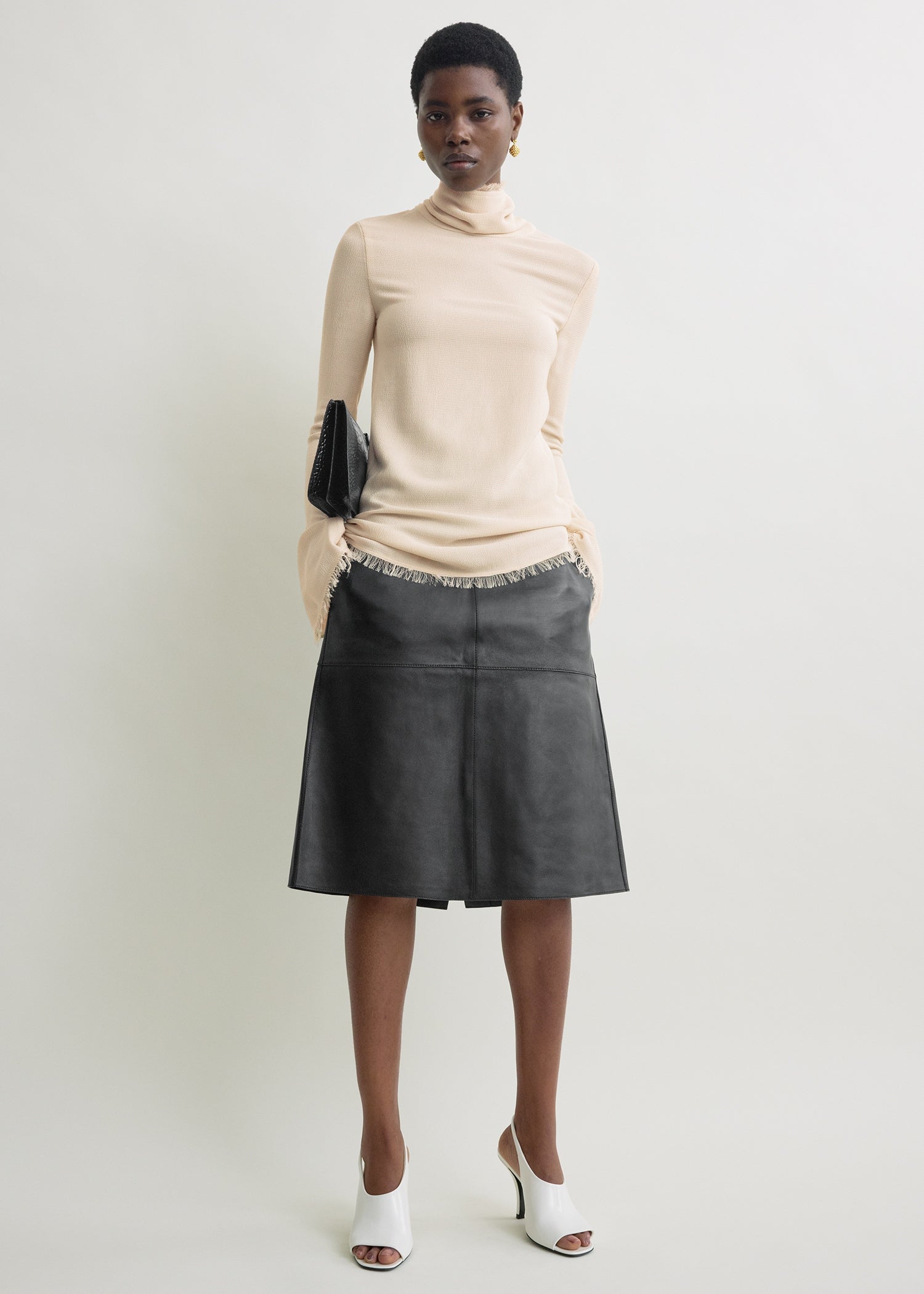 FRAYED-EDGE SLIM TOP