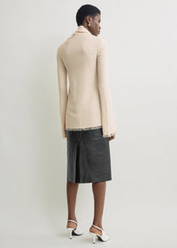 FRAYED-EDGE SLIM TOP