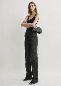 CRINKLED COTTON TROUSERS