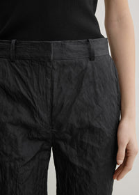 CRINKLED COTTON TROUSERS