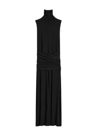 DRAPED KNIT DRESS