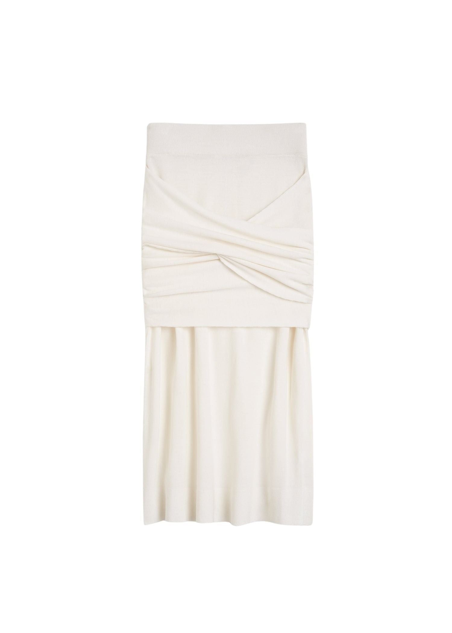 DRAPED FINE KNIT SKIRT