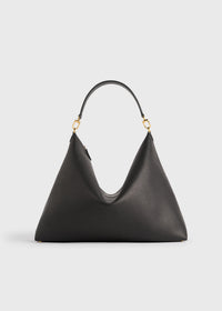BEVEL GRAINED-LEATHER BAG