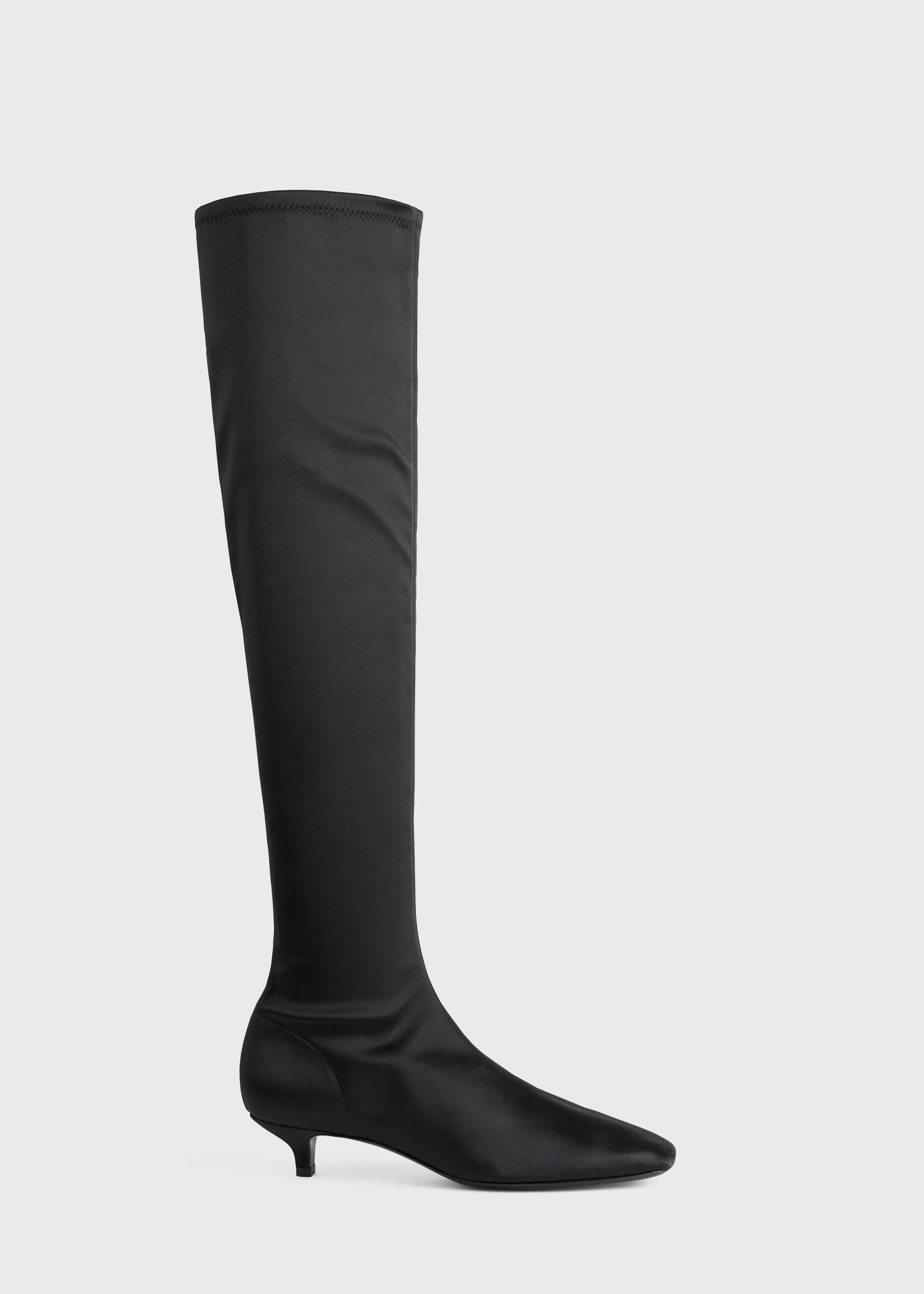 SATIN KNEE-HIGH BOOTS