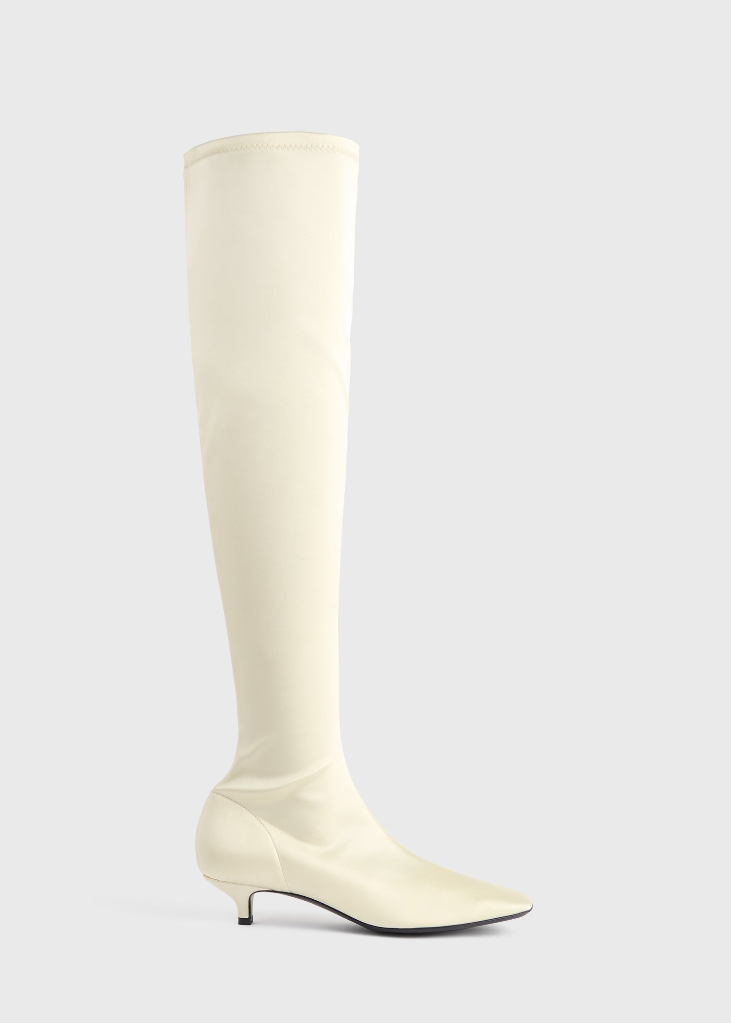 SATIN KNEE-HIGH BOOTS