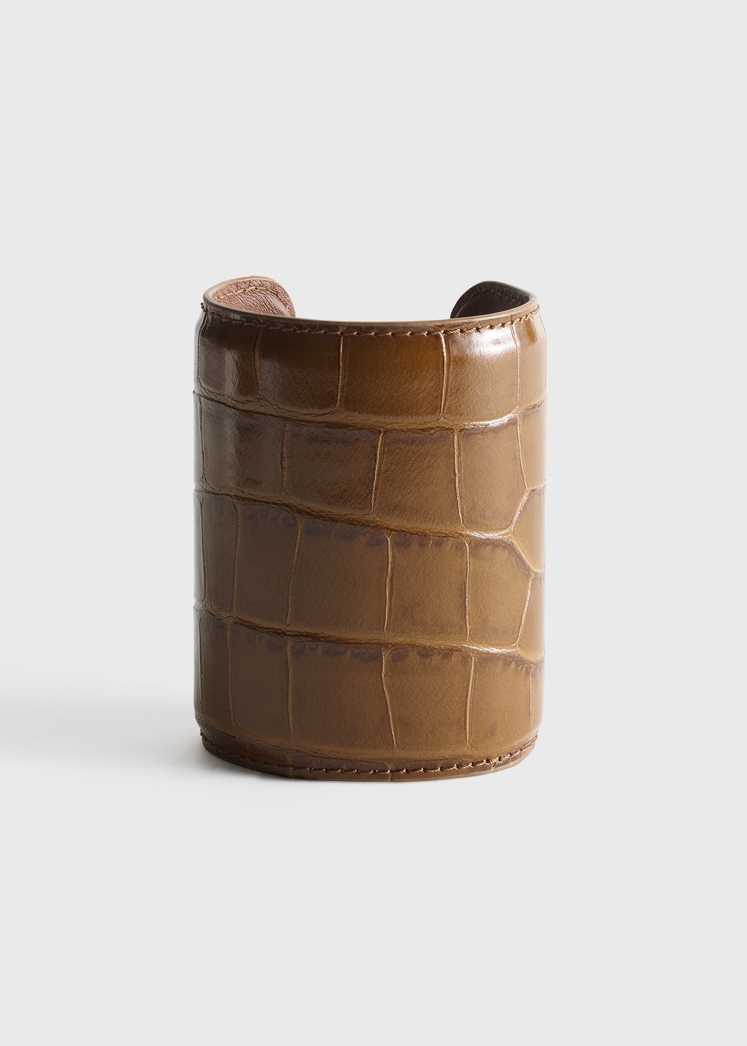 LONG CROCO-EMBOSSED CUFF