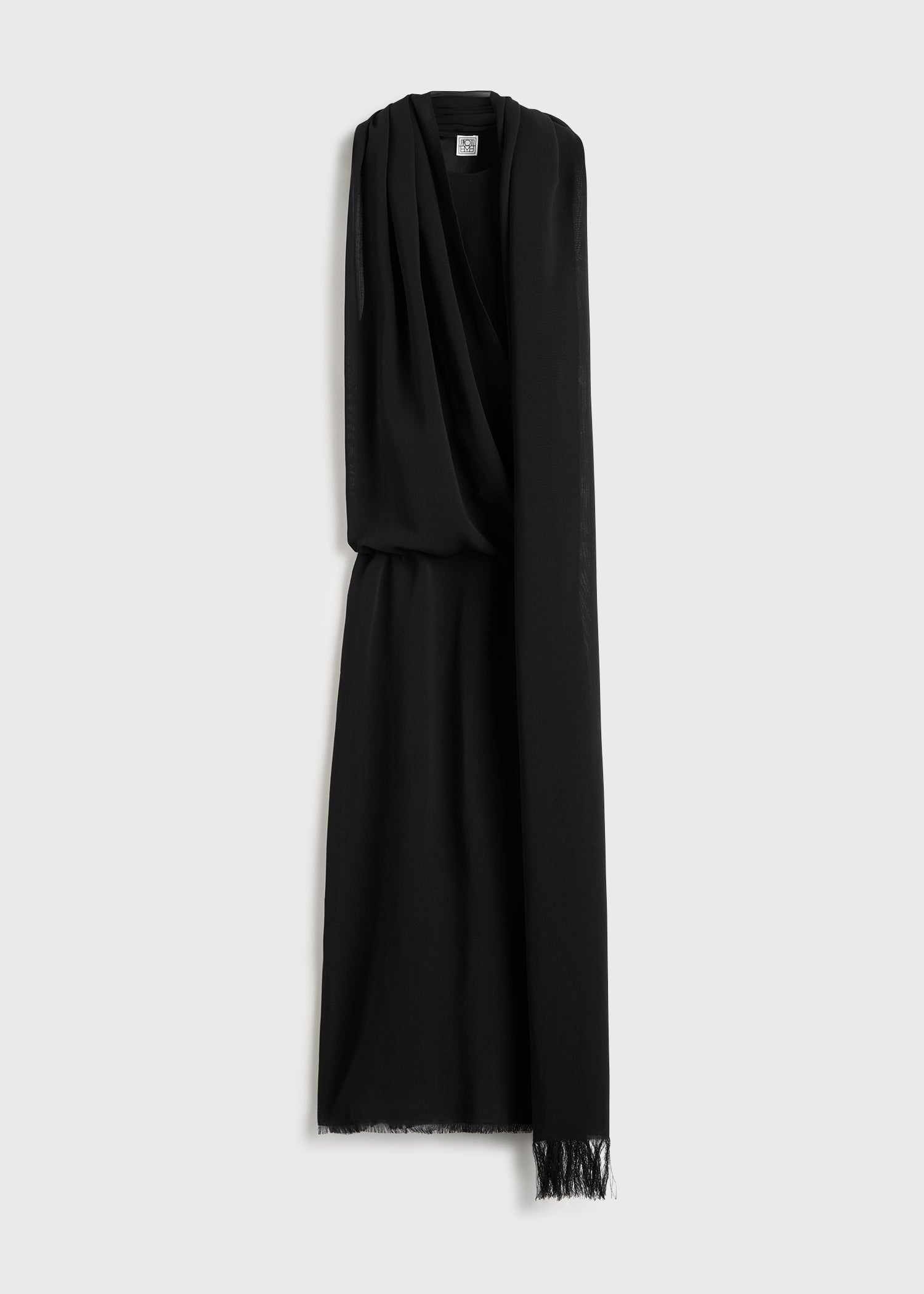 FRINGED SCARF DRESS